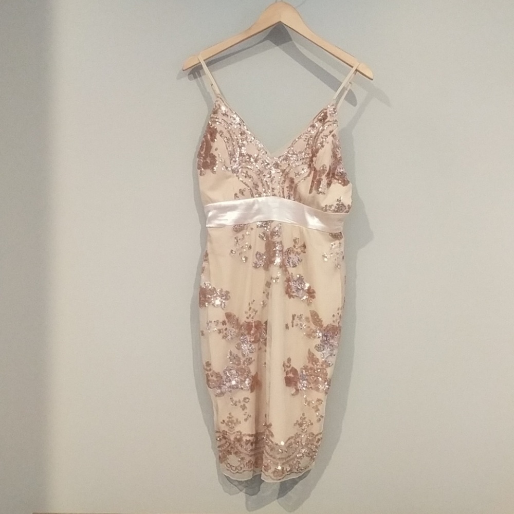 Gold sequence dress